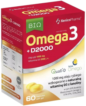 Xenico Pharma Omega 3 D3 2000 60 kapsułek (5905279876453)