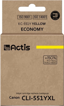 Картридж ACTIS для Canon CLI-551YXL Yellow (KC-551Y)