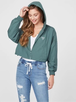 Вітрівка з капюшоном жіноча Guess 63696992 XL Зелена (1159783670)