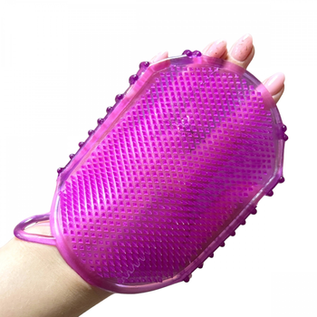 Антицеллюлитный силиконовый массажер на руку, фиолетовый