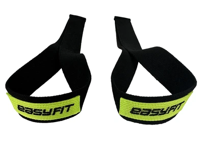 Лямки EasyFit Delta Long (ремешки атлетические для становой тяги, турника и перекладины, ремни для подтягиваний) черные EF-0050