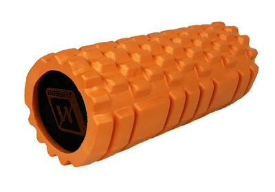 Масажний ролик EF Solid Roller 33x13.5 см mod.1.1s (TNS-33SRBk) помаранчевий (ролер, валик, циліндр для МФР та йоги, масажер для спини, ніг, рук, шиї)