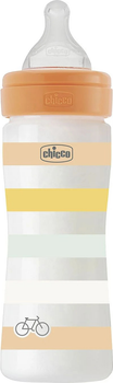 Пляшечка для годування пластикова Chicco Well-Being Colors з силіконовою соскою 2м+ 250 мл Помаранчева (28623.31)