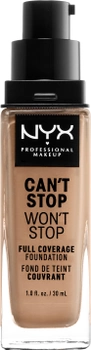 Рідка тональна основа NYX Professional Makeup Can`t Stop Won`t Stop 24-Hour 12 Classic Tan 30 мл (800897181093)