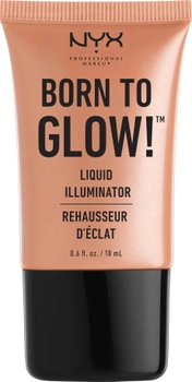Rozświetlacz w płynie NYX Professional Makeup Born To Glow Liquid Illuminator LI02 - Gleam 15 ml (0800897818449)