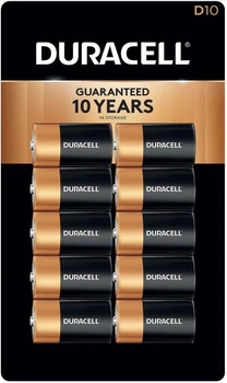 Лужні батарейки Duracell D (LR20) MN1300 10 шт