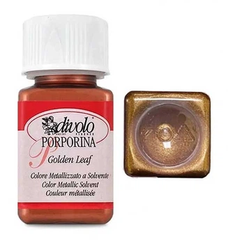 Жидкая позолота Золочение Golden Leaf Porporine, №007 Cupper, 50 мл, Divolo