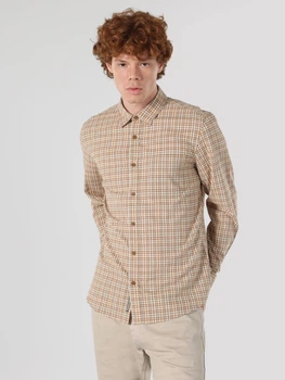 Сорочка бавовняна чоловіча Colin's CL1062620-CRM S Caramel (8683197578679)