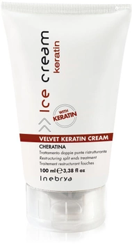 Реструктурувальний догляд Inebrya Velvet Keratin Cream з кератином проти січення кінчиків 100 мл (8033219167884)