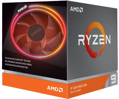 Процесор AMD (AM4) Ryzen 9 3900X, Box, 12x3,8 GHz (Turbo Boost 4,6 GHz), L3 64Mb, Matisse, 7 nm, TDP 105W