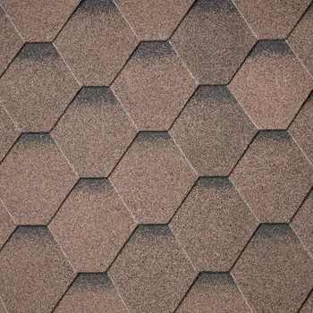 Битумная черепица Superglass Hex Dual Brown ultra