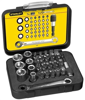 Набір насадок викруткових STANLEY Expert магнітний тримач 1/4" та міні-трищаткою, 39 шт (1-13-907)