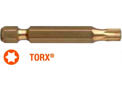 Бита USH ISOTIN TORX T25 x 50мм Torsion титановая удлиненная 10шт (UUSG0203657)