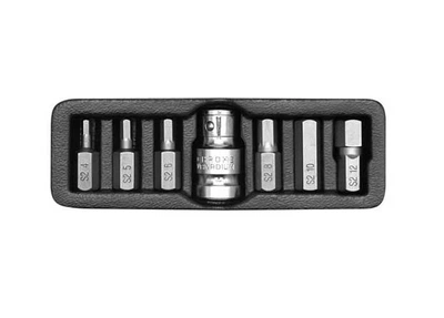Набор бит YATO HEX 30мм адаптер 1/2" 7шт (YT-0412)