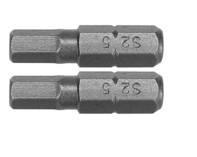 Набор бит YATO HEX H5x25мм HEX 1/4" AISI S2 2шт (YT-77922)