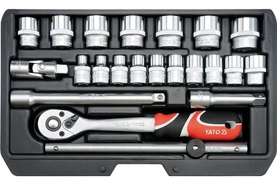 Набор головок торцевых YATO 3/8" М6-22 22шт (YT-38561)