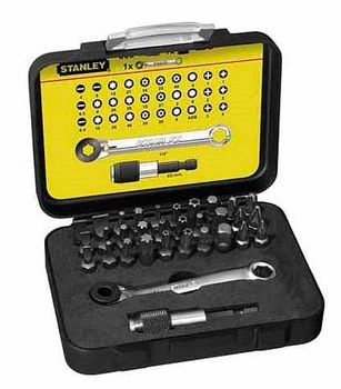 Набор насадок отверточных STANLEY Expert с трищаткою и магнитным держателем, 32 шт (1-13-905)