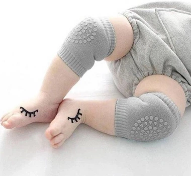 Дитячий наколінник для повзання малюків Children Knee з протектором для дівчинки чи хлопчика Сірий