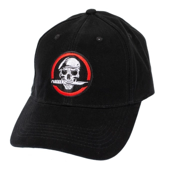 Бейсболка Rothco Skull/Knife Deluxe Low Profile Cap Чорний Універсальний 2000000097138