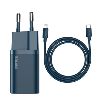 Адаптер мережевий BASEUS Type-C для Lightning cable Super Si Quick Charger Sets | (TZCCSUP-B03) blue