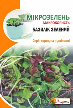 Семена Яскрава Семена микрозелени Базилика (зеленый) 5 г (39745)