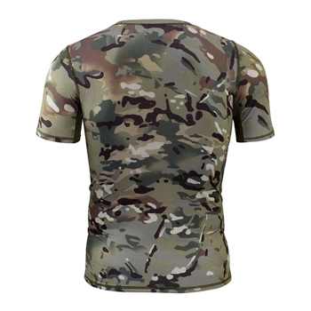 Тактическая футболка с коротким рукавом Lesko A159 Camouflage CP M