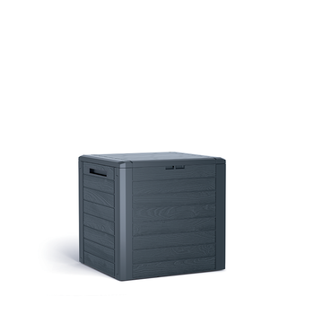 Ящик-скриня садовий для зберігання Prosperplast Woodebox 46 х 58,5 х 55 см антрацит MBWL140-S433