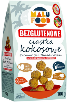 MALU FOOD Ciastka Kokosowe bez glutenu 100g (5905567596025)