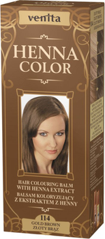 Тонувальний бальзам Venita Henna Color Balm № 114 Золотисто-коричневий 75 мл (5902101000154)