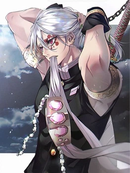 Алмазная Мозаика SHLab Аниме Demon Slayer Узуи Тенген Вышивка SH-32674 30x40 см(Полная Выкладка) (32674)