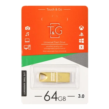 USB-накопитель Flash Drive 3.0 64gb Metal 117 USB Flash Drive 3.0 флешка 64Гб Золотой