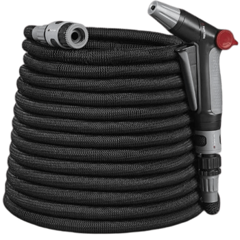 Шланг садовый поливочный Parkside Flexi растягивающийся до 30м с распылителем black