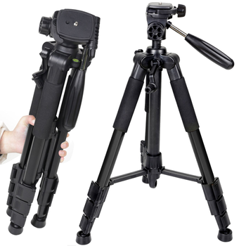 Штатив - тринога для смартфона і фотоапарата Andoer TR04, трипод алюмінієвий з регулюванням висоти 45-146 см, чорний
