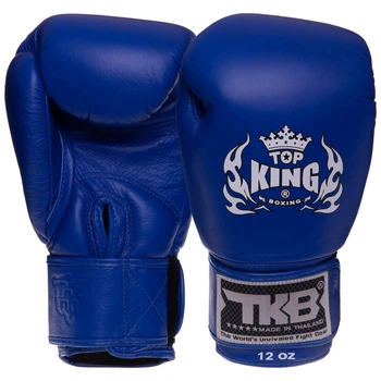 Перчатки боксерские кожаные TOP KING Ultimate TKBGUV 18 унции Цвет: Синий