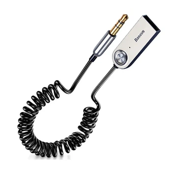 Аудиоадаптер беспроводной Baseus AUX 3.5мм BA01 приемник в авто Bluetooth 5.0 музыкальный передатчик, рессивер (6953156290488)