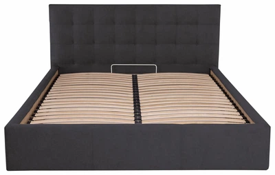 Кровать Двуспальная Chester Comfort 160 х 200 см Мисти Dark Grey С подъемным механизмом и нишей для белья Темно-серый