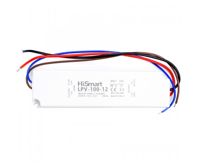 Блок живлення HiSmart 12V, 8.5A, 100W, IP67