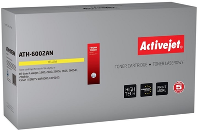 Картридж Activejet Premium для HP 124A Q6002A, Canon CRG-707Y Yellow (ATH-6002AN)