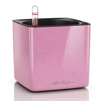Вазон Lechuza Cube Glossy Kiss 14 Рожевий