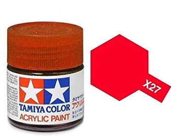 Акриловый лак X27 Красный (red) 10мл Tamiya 81527
