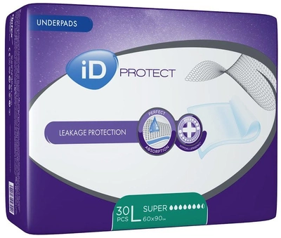 Jednorazowe higieniczne pieluchy chłonne iD Protect Consumer CEE Super 60x90 cm 30 szt. (5411416047940)
