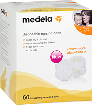 Одноразові вкладиші для бюстгальтера Medela Disposable Nursing Pads 60 шт (008.0374) (008.0323)