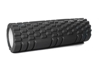 Массажный ролик для фитнеса, йоги EasyFit Roller Mini 30 см Черный (МФР валик, роллер для массажа всего тела: рук, ног, спины, шеи)