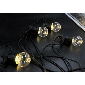 Гирлянда Xmas лампочки уличная WW 10м 10 BALLS белый Теплый с соединителем (FG22)