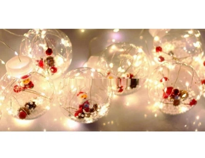 Гирлянда Xmas с дедом морозом 3M*1.5M 200L WW-1 Copper curtain ball lamp WW Тёплый белый (ICL44)