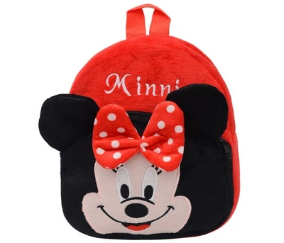 Рюкзак детский Минни Маус (Minnie Mouse) 23х18 см Плюш Красный