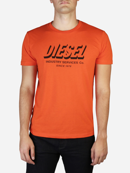 T-shirt męski Diesel T-DIEGOS-A5 A018490GRAM3BI S (3US) Czerwony (8057718000640)