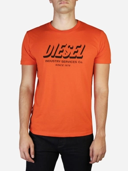 T-shirt męski Diesel T-DIEGOS-A5 A018490GRAM3BI XL (6US) Czerwony (8057718000657)