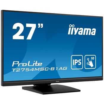 Монітор 27" IPS Iiyama T2754MSC-B1AG безрамковий/сенсорний екран Чорний