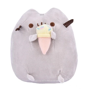Плюшева м'яка іграшка Кіт Пушин з морозивом 15х15см Pusheen Cat